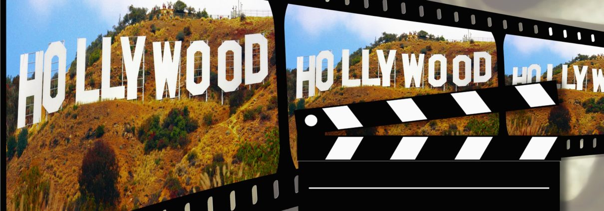 Negativfilm mit Hollywoodschrift